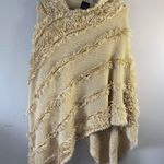 Charlie Paige  Cream Textured Poncho Photo 0