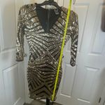 Windsor Winsor Gold Black Sequin Bodycon Dress Size Small Preppy Chic Photo 1