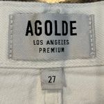 AGOLDE ‎ 90s Mid Rise White Straight Leg Denim Distressed Jeans Size 27 Photo 5