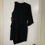 Lulus NEW!  One sleeve black cocktail mini asymmetrical dress size Small Photo 3