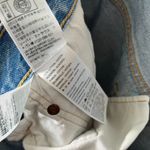 Levi's 501150th Blue Denim Jorts Bermuda Patch Raw Hem Womens Size 32 Photo 7