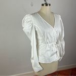 Jason Wu  White Wrap Poplin Top Photo 1