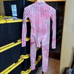 Jade Pink Tie Dye Mesh Cutout Bodysuit & Legging Set XS / Small Photo 8