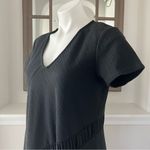 Athena Marie Textured Asymmetric Hem Midi Dress in Black, Size L New w/Tag $120 Photo 5