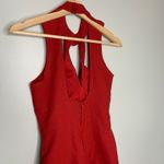 Trixxi Red Cage Neck Bodycon Dress Size 7 — Y2K Club / Night Out Midi Sexy Photo 4
