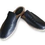 Michael Kors 𝅺MICHAEL black Emilia Espadrille Slides Leather sandals-size 7M Photo 0