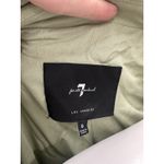 7 For All Mankind Small Sage Green Eyelet Sleeve Spring School Bomber Jacket Photo 5