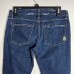 Rich & Skinny  Dark Wash Straight Leg Low Rise Distressed Jeans Photo 3