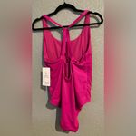 Athleta NWT  Malibu One Piece Swimsuit Size L Hot Pink magenta Color Photo 6