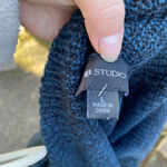 AB Studio  DARK BLUE COWL NECK SWEATER Photo 1