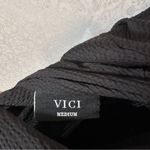 VICI Black Tie Neck Long Sleeve Mini Dress Medium Elegant Classy Cocktail Photo 10