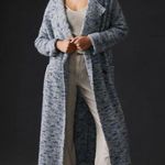 Anthropologie Pilcro Duster Cardigan Sweater Maxi Double Breasted Blue Large Photo 2
