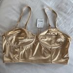 Free People Intimately by Casino Royal Bram Womens Latte Beige Crop Top Size XL Photo 5