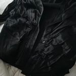 ZARA  Black Silky Linen Blend Button Down Shirt Size XL‎ Photo 1