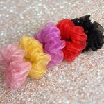 Orchid Crystal Organza Scrunchie Purple Photo 4