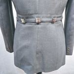 Vertigo Paris  Gray Blazer Suit Jacket Belted Career Office Preppy Size M Photo 6