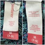 No Boundaries NOBO  MEDIUM Blue Kaleidoscope Sun Dial Semi-Sheer Shorts Photo 3