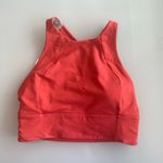Lululemon  High Neck Longline Bea/ Crop Top Orange Size 6 Photo 0