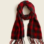 J.Crew  68” Wool Scarf - Red & Black Buffalo Plaid New w/ Tags Photo 1