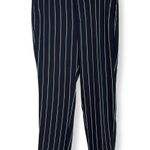 Banana Republic NWT Avery Pants Striped Navy Blue Mid Rise Ankle Length Size 8 Photo 0