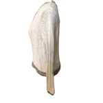 Anthropologie Moth Cream Silver Knit wool blend Sweater Silver Photo 2