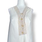 Vintage 70s Sheer White Lace Trim Maxi Nightgown Made In USA Eternal Romantic Size M Photo 1