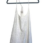 The Loft White Floral Jacquard Lined Racerback Swing Tank Top Photo 0