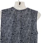 Hilary Radley Sleeveless Split Neck Sheer Tunic Dress Button Front Black Sz 10 Photo 6