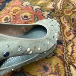 Hispanitas Embellished Women's Ballet Block Heels in Green Size 6 Photo 4