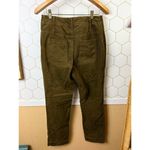 Free People  Olive Green Skinny Ankle Corduroy Pants with Button Fly - Size - 6 Photo 2