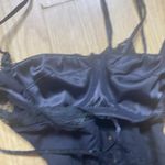 Dolce & Gabbana VTG Y2K D&G Corset Lace Up Satin Bra Black Midi Dress Sz 26 (XS) Photo 8