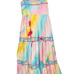 Hunter Bell Multicolored Floral Rita Gradient Empire Waist Flowy Midi Dress XS Photo 3