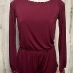 Burgundy backless romper Red Photo 0