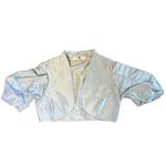 $1400 Marisa Baratelli 4 6 Thai Silk Dress Gown Maxi Skirt Set Sky Blue Formal Photo 8