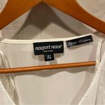 Newport News Vintage 90’s-Y2K creamy flowy embroidered sheer kaftan drawstring tassel fairy Photo 4