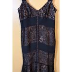 Ann Taylor  Loft Black Lace over Nude Lining Cocktail Dress - Size 8 Photo 2