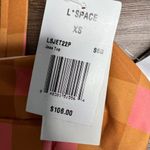 l*space NWT L* x Seaesta Surf Gingham Jess Bikini top Pink Tan XS Photo 4