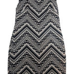 Vince Camuto Black White Chevron Cap Sleeve Sheath Dress – Size 16 Photo 0