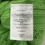 Talbots  Lime‎ Green Short Sleeve Cable Knit Sweater Women's Size Large Photo 5