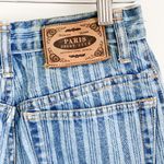Paris Sport Club Vintage Striped high waisted Skinny Button Fly Denim Jeans Sz 5 Photo 5