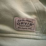 Orvis Hoodie Women's Medium Green Blue Sweatshirt Striped Outdoors Casual Layer Photo 3