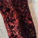 Salty Crushed Deep Red burgundy Sequin Mini Dress Photo 8