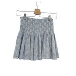 We're All Pretty Girls W.A.P.G‎ Mini Skirt Smocked Eyelet Floral Blue Size Small Photo 3
