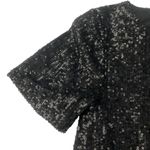 Steve Madden  black sequin fully lined T-shirt dress with rounded hem size XS Photo 3