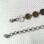 Vintage Metal Mixed Color Hammered Round Coin Plate Chain Link Belt One Size Photo 10