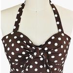 Madison Leigh  Brown & White Polka Dots Sundress Halter Dress ~ Size 10 Photo 51