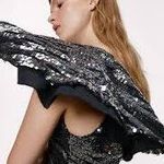 ZARA Sequined Asymmetric One Shoulder Mini Dress Photo 5