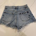 ZARA  Ripped Mid-Rise Jean Shorts Photo 1