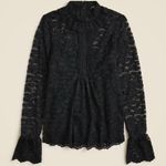 J.Crew women’s Lace mockneck top with camisole long sleeve black Size 2 NWT Photo 3