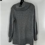 Anthropologie  Sweater Sz M Cowlneck Ribbbed Oversized Grey Paloma Balloon Sleeve Photo 5